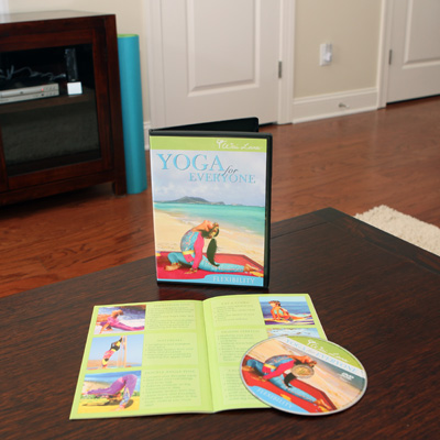 WAI LANA® Yoga For Everyone-Flexibility - This 50 minute DVD provides everything you need to increase your flexibility with yoga. This routine will firm, tone and stretch your entire body.  Focus on relieving tension in your neck, back and shoulders while increasing circulation and mental alertness.